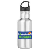 Haleakala Nationalpark Retro Edelstahlflasche (Vorderseite)