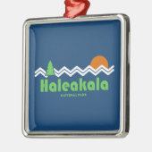 Haleakala Nationalpark Retro Ornament Aus Metall (Links)