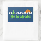 Haleakala Nationalpark Retro Rechteckiger Aufkleber (Tasche)
