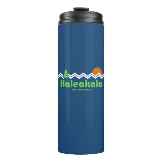 Haleakala Nationalpark Retro Thermosbecher (Vorderseite)