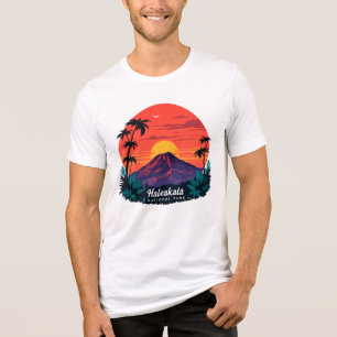 Haleakala Nationalpark Vintag Hawaii Design Tri-Blend Shirt