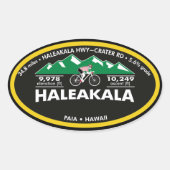 HALEAKALA-PAIA, HI - "OVAL" OVALER AUFKLEBER (Vorderseite)
