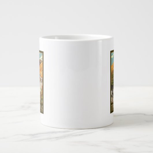 Haleakala Radfahren Hawaii Jumbo-Tasse (Vorderseite)