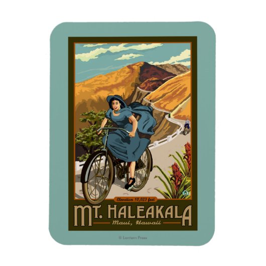 Haleakala Radtour Hawaii Magnet (Vertikal)