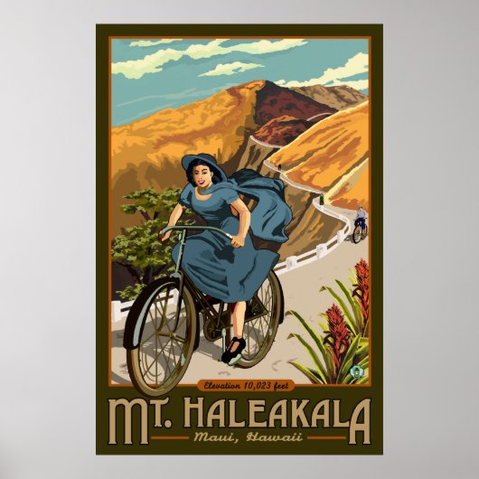 Haleakala Radtour Hawaii Poster (Vorne)