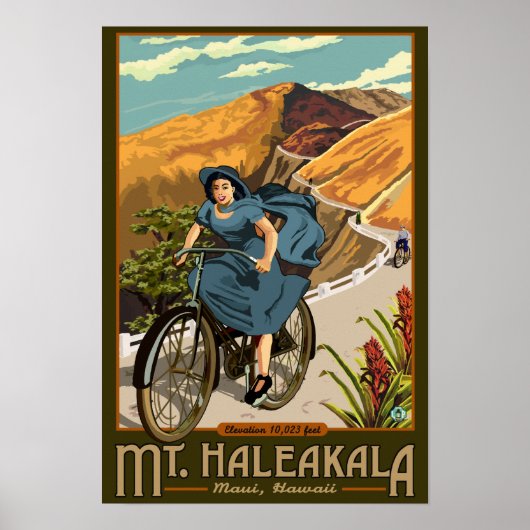 Haleakala Radtour Hawaii Poster (Vorne)