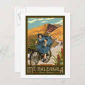 Haleakala Radtour Hawaii Postkarte (Vorne/Hinten)