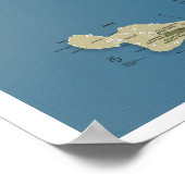 Haleakala und Maui-Kartenplakat Poster (Ecke)