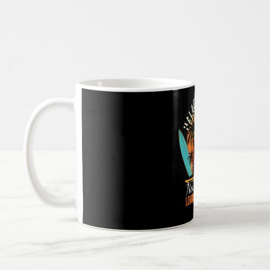 Haleiwa Hawaii North Shore Langboard Surfing Kaffeetasse (Links)