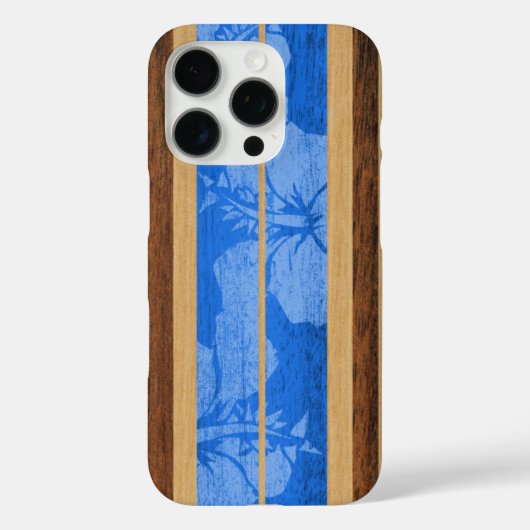 Haleiwa Surfboard Hawaiian in Blau Case-Mate iPhone Hülle (Rückseite)