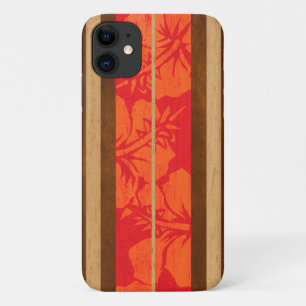 Haleiwa Surfboard Imitate Holz Hibiskus in Rot Case-Mate iPhone Hülle
