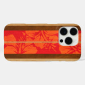Haleiwa Surfboard Imitate Holz Hibiskus in Rot Case-Mate iPhone Hülle (Rückseite (Horizontal))
