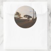 Haleiwa Surfer Town Runder Aufkleber (Tasche)