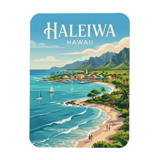 Haleiwa USA Magnet (Vertikal)