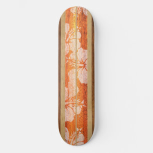 Haleiwa Vintag Surf Imitate Wood Skateboard