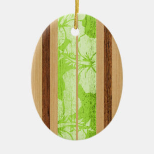 Haleiwa Vintages Imitat-hölzerne Keramik Ornament