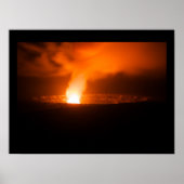 Halema`uma`u Krater in der Nacht Poster (Vorne)