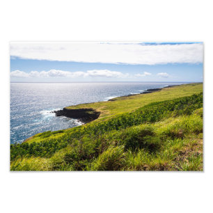 Haleokan-Blick und Pazifischer Ozean Fotodruck