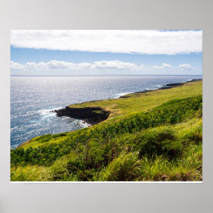 Haleokan-Blick und Pazifischer Ozean Poster