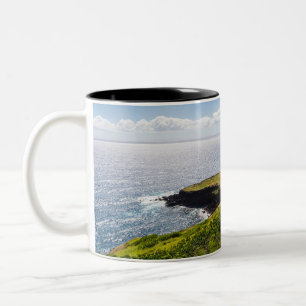 Haleokan-Blick und Pazifischer Ozean Zweifarbige Tasse