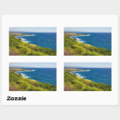 Haleokane Blick über die Bucht von Honuapo Rechteckiger Aufkleber (Blatt)