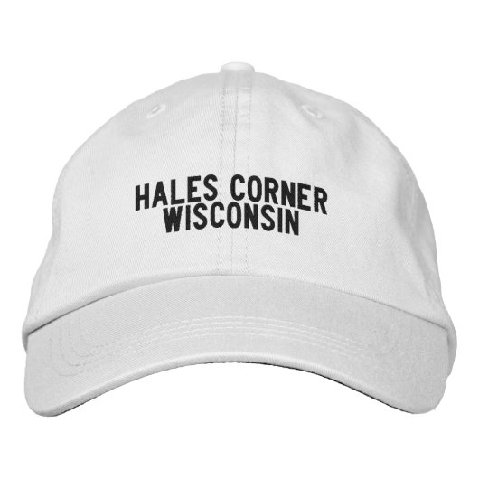 Hales Corner Wisconsin Hat Bestickte Baseballkappe (Vorderseite)