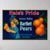 Hale's Pride Pear Crate LabelSuisun, CA Poster (Vorne)