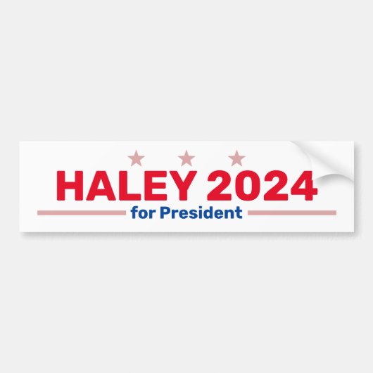 Haley 2024 Autoaufkleber (Vorne)