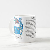 Haley, der Ursprung, Bedeutung und das Wappen Kaffeetasse (Vorderseite Links)