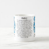 Haley, der Ursprung, Bedeutung und das Wappen Kaffeetasse (Mittel)