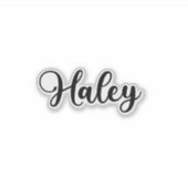 Haley Name - Handgeschriebene Kalligrafie Aufkleber (Vorderseite)