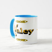 Haley Name Ursprung Tasse (Vorderseite Links)