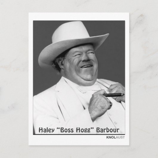 Haley "the Hogg" Barbour Postkarte (Vorderseite)