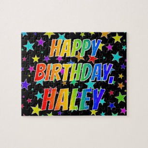 "HALEY" Vorname, Spaß "GLÜCKLICHER BIRTHTAG" Puzzle