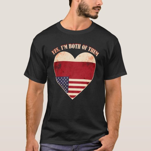 Half American Half Czech USA Flag Czech Republic T-Shirt (Vorderseite)