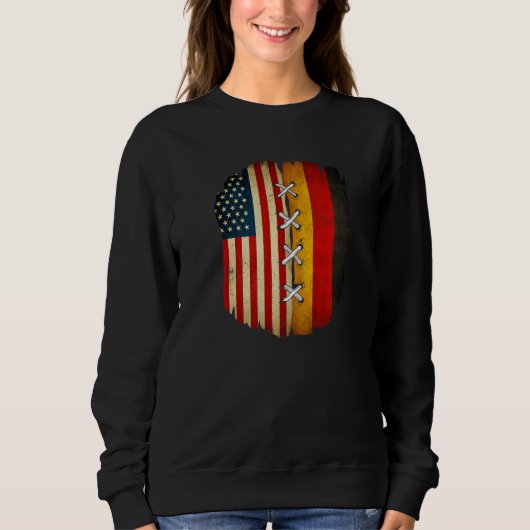 Half American Half German USA Flag Germany Flag Pr Sweatshirt (Vorderseite)