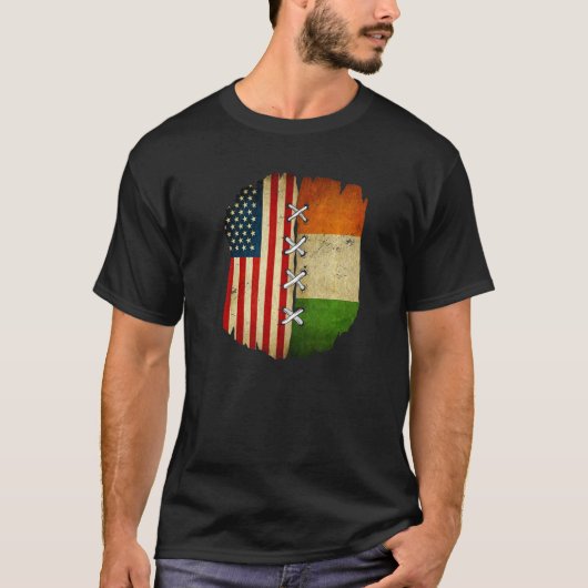 Half American Half Irish USA Ireland Flag Premium T-Shirt (Vorderseite)