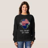 Half American Half Pitcairn Islander USA Pitcairn  Sweatshirt (Vorne ganz)