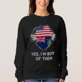 Half American Half Pitcairn Islander USA Pitcairn  Sweatshirt (Vorderseite)