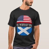 Half American Half Scottish USA Flag Scotland Heri T-Shirt (Vorderseite)