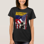 Half American Half Venezuelan ROOTS USA Flag Venez T-Shirt (Vorderseite)