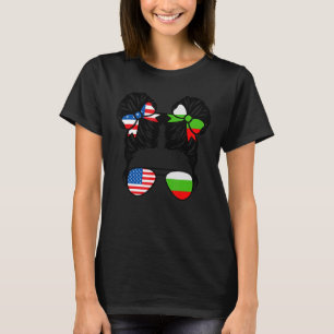 Half Amerikaner Half Bulgarisch Girl USA Bulgarien T-Shirt