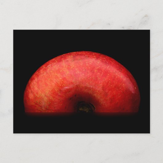 Half-Apple-Portrait-Foto Postkarte (Vorderseite)