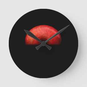 Half-Apple-Portrait-Foto Runde Wanduhr