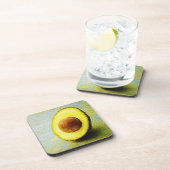 "Half Avocado" Niedliches Foto. Jetzt kaufen Getränkeuntersetzer (Rechte Seite)