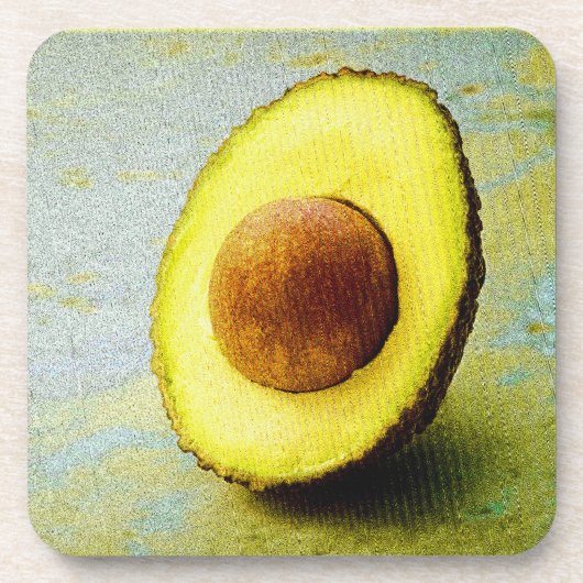 "Half Avocado" Niedliches Foto. Jetzt kaufen Getränkeuntersetzer (Vorderseite)