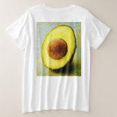 "Half Avocado" Niedliches Foto. Jetzt kaufen Große Größe T-Shirt (Design Rückseite)