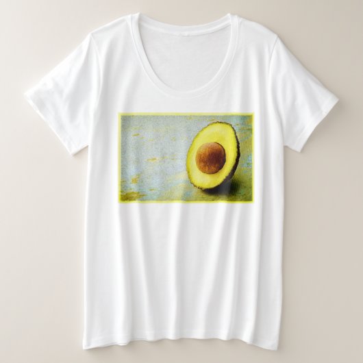 "Half Avocado" Niedliches Foto. Jetzt kaufen Große Größe T-Shirt (Design vorne)