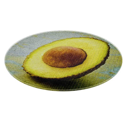 "Half Avocado" Niedliches Foto. Jetzt kaufen Schneidebrett (Ecke)