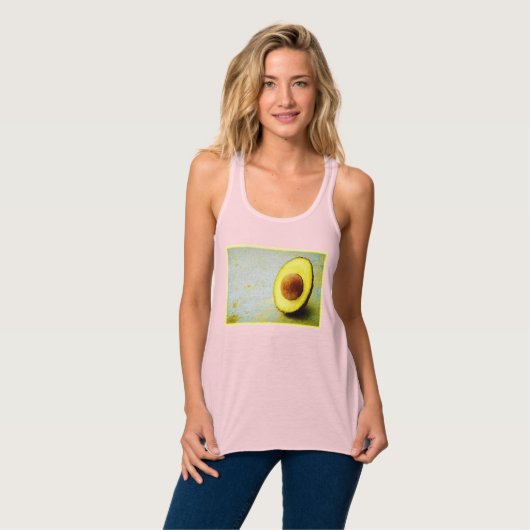 "Half Avocado" Niedliches Foto. Jetzt kaufen Tank Top (Vorderseite Vollansicht)